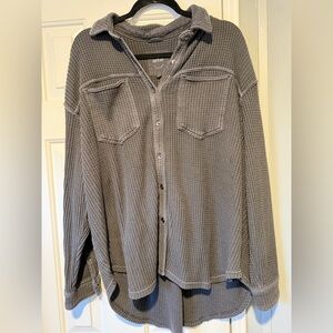 Aerie Lumber Jane Waffle shirt